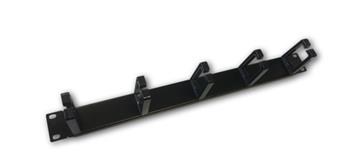 DATACOM 19" vyvazovací panel 1U 5x plast.úchytka (3x6cm) černý