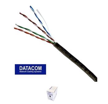 DATACOM UTP lanko CAT5E PVC 305m box černý
