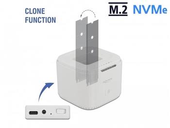 Delock Dokovací stanice M.2 pro 2 x SSD M.2 NVMe PCIe s funkcí klonování