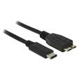 Delock kabel SuperSpeed USB 10 Gbps (USB 3.1, Gen 2) USB Type-C™ samec > USB type Micro-B samec 0.5 m černý