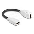 Delock Keystone modul Kabel HDMI samice na samici 8K 60 Hz 20 cm, bílý