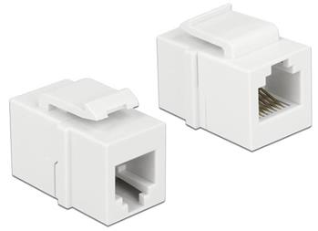 Delock Keystone Modul RJ12 samice > RJ12 samice Cat.3 bílý
