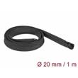 Delock Opletené opláštení se zipovým uzáverem, 1 m x 20 mm, cerné