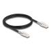 Delock Síťový kabel RJ45 Cat.6A S/FTP se sadou bezpečnostních sponek, 1 m dlouhý, černý