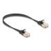 Delock Síťový kabel RJ45 Cat.6A, ze zástrčky na zástrčku,s robustní západkou a hrubým plochým kabelem Cat.7,U/FTP, 0,3 m