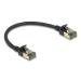 Delock Síťový kabel RJ45 Cat.8.1, F/FTP Slim Pro, 0,25 m, černý