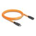 Delock USB 5 Gbps kabel, ze zástrčky USB Type-C™ na zásuvku USB Type-C™, k focení s tetheringem, 1 m, oranžový