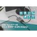 DIGITUS Adaptér USB-C - 2x HDMI, 18 cm 4K/30Hz, stříbrný, hliníkový kryt