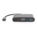 DIGITUS Adaptér USB typu C Multiport na VGA 1x VGA, 1x USB-C (PD), 1x USB 3.0, černý