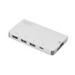 Digitus Cestovní dokovací stanice USB-C Multiport, 6 portů 4K, HDMI, 1x USB-C, 2x čtečka karet USB3.0,2x