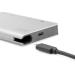 Digitus Cestovní dokovací stanice USB-C Multiport, 8 portů 2x video, 2x USB-C, 2x USB3.0, čtečka karet RJ45,2x