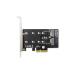 Digitus M.2 NGFF / NVMe SSD PCIexpress Add-On karta podporuje B, M a B + M Key, velikost 80,60,42 a 30 mm
