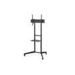 DIGITUS pojízdný televizní vozík s policí pro monitor 37-70" s náklonem , černý , max 50 kg VESA: 100x100, 200x100, 200x200, 300