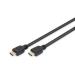 Digitus připojovací kabel HDMI 2.1 Ultra High Speed, typ A M / M, 1,0 m, s Ethernetem, UHD 8K 60p, zlacené konektory