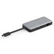 Digitus USB-C cestovní dokovací stanice, 7 portů: 1× HDMI, 2× USB 3.2 Gen 1, 1× RJ45, 1× SD, 1× MicroSD, 1× PD