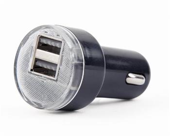 GEMBIRD 2portová USB nabíječka do auta, 2,1A černá