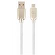 GEMBIRD CC-USB2R-AMmBM-2M-W Premium gumový Micro-USB nabíjecí a datový kabel 2m bílý