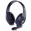 GEMBIRD herní headset s ovládáním hlasitosti, modro-černý, 3,5mm konektor