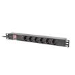 LANBERG NAPÁJECÍ DISTRIBUČNÍ JEDNOTKA (PDU) 19" 1U 16A 2M 6X SCHUKO ZÁSUVKY ČERNÁ