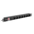 LANBERG NAPÁJECÍ DISTRIBUČNÍ JEDNOTKA (PDU) 19" 1U 16A 2M 7X FRANCOUZSKÉ ZÁSUVKY ČERNÁ
