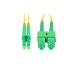 LANBERG optický patch cord SM SC/APC-LC/APC duplex 2m LSZH G657A1 průměr 3mm, barva žlutá