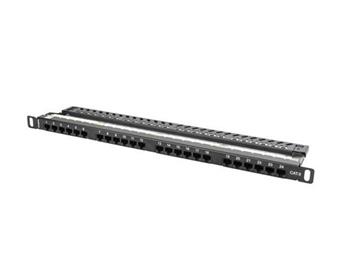 LANBERG PATCH PANEL 24 PORTŮ 0,5U 19" CAT.6 UTP ČERNÝ