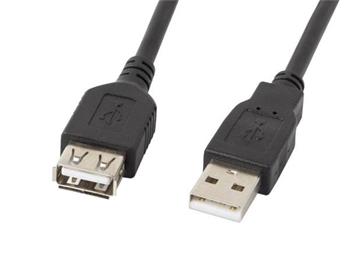 LANBERG USB-A M / F 2.0 kabel 1,8m, černý