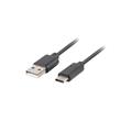 LANBERG USB-C (M) na USB-A (M) 2.0 kabel 0,5m, černý, rychlé nabíjení 3.0