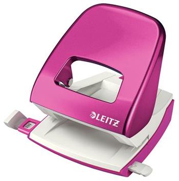 LEITZ Stolní děrovačka NeXXt WOW 5008, met. růžová, box