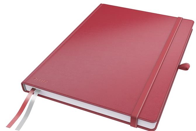 LEITZ Zápisník Complete, A4, linka, červená