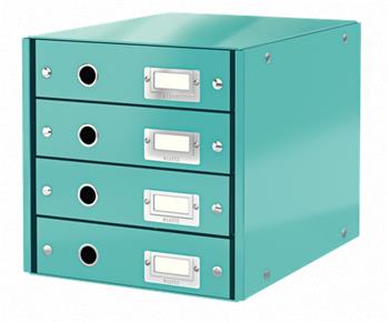 LEITZ Zásuvkový box Click&Store, 4 zásuvky, ledově modrá
