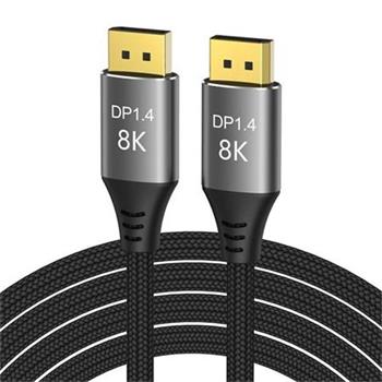 PremiumCord DisplayPort 1.4 přípojný kabel 32,4Gbit/s, rozlišení 8K, kovové a zlacené konektory, 1m