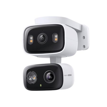 TP-Link Tapo C246D - Bezpečnostní kamera s dvojitým objektivem pro vnitřní/venkovní použití, otáčení/naklápění