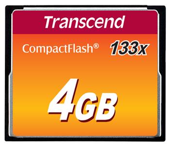 Transcend 4GB CF (133X) paměťová karta (MLC)