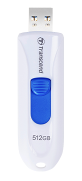 Transcend 512GB JetFlash 790W, USB 3.0 (3.1 Gen 1) flash disk, bílo/modrý
