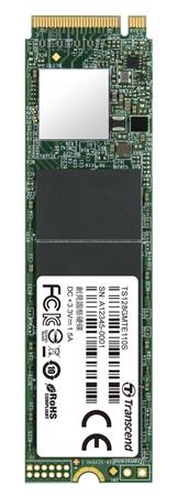 TRANSCEND MTE110S 128GB SSD disk M.2 2280, PCIe Gen3 x4 NVMe 1.3 (3D TLC), 1500MB/s R, 400MB/s W