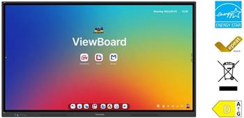 Viewsonic IFP7534 75" 4K 3840x2160/TFT/450cd/8ms/4xHDMI/VGA/DP/RS232/OPS/5xUSB/2xUSB-C/2xRJ45/Repso/VESA/Android 14